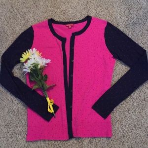 Merona Button Down Polka Dot Cardigan Sweater